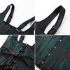 image:imageScarlet Darkness Corset Tops for Women Renaissance Bodice  Adjustable Straps Floral Underbust Corset Zipperless Lace Up Bodice Suitable for Ren Faire Pirate Cosplay Halloween PartyDark Green Floral