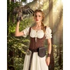 image:imageScarlet Darkness Corset Tops for Women Renaissance Bodice  Adjustable Straps Floral Underbust Corset Zipperless Lace Up Bodice Suitable for Ren Faire Pirate Cosplay Halloween PartyDark Brown Floral