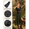 image:imageScarlet Darkness Corset Tops for Women Renaissance Bodice  Adjustable Straps Floral Underbust Corset Zipperless Lace Up Bodice Suitable for Ren Faire Pirate Cosplay Halloween PartyBlack Floral