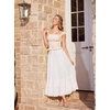 image:imageScarlet Darkness Maxi Skirts for Women Renaissance High Waist Long Skirt  Flowy ALine Boho Ruffle Pockets Elastic Waistband Lined Soft Breathable Ren Faire Cosplay Casual VacationWhite