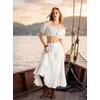 image:imageScarlet Darkness Maxi Skirts for Women Renaissance High Waist Long Skirt  Flowy ALine Boho Ruffle Pockets Elastic Waistband Lined Soft Breathable Ren Faire Cosplay Casual VacationWhite