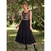 image:imageScarlet Darkness Maxi Skirts for Women Renaissance High Waist Long Skirt  Flowy ALine Boho Ruffle Pockets Elastic Waistband Lined Soft Breathable Ren Faire Cosplay Casual VacationBlack
