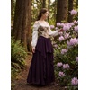 image:imageScarlet Darkness Maxi Skirts for Women Renaissance High Waist Long Skirt  Soft Chiffon Lined Breathable Flowy High Waist Elastic Band ALine Ren Faire Boho Casual Vacation Ankle LengthDeep Purple