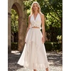 image:imageScarlet Darkness Maxi Skirts for Women Renaissance High Waist Long Skirt  Soft Chiffon Lined Breathable Flowy High Waist Elastic Band ALine Ren Faire Boho Casual Vacation Ankle LengthWhite