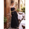 image:imageScarlet Darkness Maxi Skirts for Women Renaissance High Waist Long Skirt  Soft Chiffon Lined Breathable Flowy High Waist Elastic Band ALine Ren Faire Boho Casual Vacation Ankle LengthBlack