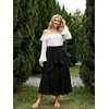 image:imageScarlet Darkness Maxi Skirts for Women Renaissance High Waist Long Skirt  Soft Chiffon Lined Breathable Flowy High Waist Elastic Band ALine Ren Faire Boho Casual Vacation Ankle LengthBlack