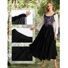image:imageScarlet Darkness Maxi Skirts for Women Renaissance High Waist Long Skirt  Soft Chiffon Lined Breathable Flowy High Waist Elastic Band ALine Ren Faire Boho Casual Vacation Ankle LengthBlack