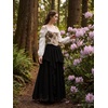 image:imageScarlet Darkness Maxi Skirts for Women Renaissance High Waist Long Skirt  Soft Chiffon Lined Breathable Flowy High Waist Elastic Band ALine Ren Faire Boho Casual Vacation Ankle LengthBlack