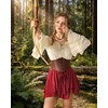 image:imageScarlet Darkness Mini Skirt for Women Renaissance Pirate Layered Skirts  layered asymmetrical hem high waist pockets flowy breathable  renaissance fairs pirate festivals cosplay daily wearDark Red
