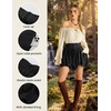 image:imageScarlet Darkness Mini Skirt for Women Renaissance Pirate Layered Skirts  layered asymmetrical hem high waist pockets flowy breathable  renaissance fairs pirate festivals cosplay daily wearBlack
