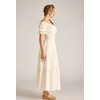 image:imageScarlet Darkness Off Shoulder Puff Sleeve Renaissance Cottage Pirate Dress  offshoulder flowy tiered dress with puff sleeves amp front tie smocked waist side pockets main bodice lined lightweightOyster White