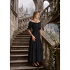 image:imageScarlet Darkness Off Shoulder Puff Sleeve Renaissance Cottage Pirate Dress  offshoulder flowy tiered dress with puff sleeves amp front tie smocked waist side pockets main bodice lined lightweightBlack