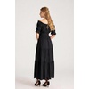image:imageScarlet Darkness Off Shoulder Puff Sleeve Renaissance Cottage Pirate Dress  offshoulder flowy tiered dress with puff sleeves amp front tie smocked waist side pockets main bodice lined lightweightBlack