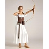 image:imageScarlet Darkness Off Shoulder Puff Sleeve Renaissance Cottage Pirate Dress  offshoulder flowy tiered dress with puff sleeves amp front tie smocked waist side pockets main bodice lined lightweightWhite