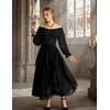 image:imageScarlet Darkness Off The Shoulder Tops for Women Crop Long Sleeve Blouses  Chiffon Slim Fit Ruched Top Puff Sleeve Renaissance Peasant Shirt Blouse Y2K Going Out Outfits Fashion Trendy Clothes 2026Black