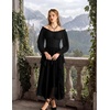 image:imageScarlet Darkness Off The Shoulder Tops for Women Crop Long Sleeve Blouses  Chiffon Slim Fit Ruched Top Puff Sleeve Renaissance Peasant Shirt Blouse Y2K Going Out Outfits Fashion Trendy Clothes 2026Black