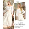 image:imageScarlet Darkness Off The Shoulder Tops for Women Crop Long Sleeve Blouses  Chiffon Slim Fit Ruched Top Puff Sleeve Renaissance Peasant Shirt Blouse Y2K Going Out Outfits Fashion Trendy Clothes 2026White