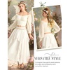 image:imageScarlet Darkness Off The Shoulder Tops for Women Crop Long Sleeve Blouses  Chiffon Slim Fit Ruched Top Puff Sleeve Renaissance Peasant Shirt Blouse Y2K Going Out Outfits Fashion Trendy Clothes 2026Oyster White