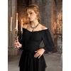 image:imageScarlet Darkness Off The Shoulder Tops for Women Crop Long Sleeve Blouses  Chiffon Slim Fit Ruched Top Puff Sleeve Renaissance Peasant Shirt Blouse Y2K Going Out Outfits Fashion Trendy Clothes 2026Black