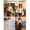 image:imageScarlet Darkness Peasant Blouses for Women Off the Shoulder Tops  Bell Sleeve Ruched Waist Flatters for Renaissance Faires Pirate Elf Cosplay Daily Casual Soft Stretch FabricOyster White