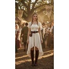 image:imageScarlet Darkness Renaissance Costume Women High Low Summer Corset Dress  Ideal for Halloween Ren Faire Pirate Party Pockets Puff Short Sleeve Lacing Square NeckOff Shoulder For Adult LadiesApricot