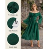 image:imageScarlet Darkness Renaissance Costume Women Off Shoulder Corset Dress Long Sleeve Fairy Maxi DressesDark Green