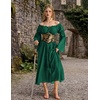 image:imageScarlet Darkness Renaissance Costume Women Off Shoulder Corset Dress Long Sleeve Fairy Maxi DressesDark Green