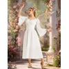image:imageScarlet Darkness Renaissance Costume Women Off Shoulder Corset Dress Long Sleeve Fairy Maxi DressesWhite