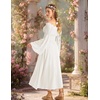 image:imageScarlet Darkness Renaissance Costume Women Off Shoulder Corset Dress Long Sleeve Fairy Maxi DressesWhite