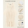 image:imageScarlet Darkness Renaissance Costume Women Ren Faire Dress Fairy Dresses  Chiffon fabric bell sleeve double hem Ideal for pirate cosplay witch party medieval vintage event halloweenOyster White