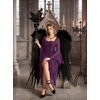 image:imageScarlet Darkness Renaissance Costume Women Ren Faire Dress Fairy Dresses  Chiffon fabric bell sleeve double hem Ideal for pirate cosplay witch party medieval vintage event halloweenCrown Jewel Purple