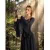 image:imageScarlet Darkness Renaissance Dress Women Peasant Medieval Costume Off Shoulder Maxi Dresses with PocketsBlack