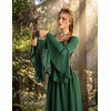 image:imageScarlet Darkness Renaissance Dress Women Peasant Medieval Costume Off Shoulder Maxi Dresses with PocketsEden Green