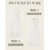 image:imageScarlet Darkness Renaissance Dress Women Peasant Medieval Costume Off Shoulder Maxi Dresses with PocketsWhite