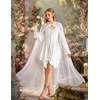 image:imageScarlet Darkness Tie Shoulder Flare Sleeve Renaissance Witch Fairy Dress  tie shoulder dress with drawstring Vneck flared sleeve side pocket medium stretch layered handkerchief hem knit fabricWhite