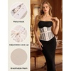 image:imageScarlet Darkness Women Corset Belt Renaissance Underbust Mesh Wide Corset  Waist Belt Adjustable Lace Up Back Pirate Goth AccessoryApricot