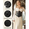 image:imageScarlet Darkness Women Corset Belt Renaissance Underbust Mesh Wide Corset  Waist Belt Adjustable Lace Up Back Pirate Goth AccessoryBlack
