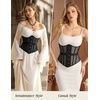 image:imageScarlet Darkness Women Corset Belt Renaissance Underbust Mesh Wide Corset  Waist Belt Adjustable Lace Up Back Pirate Goth AccessoryBlack