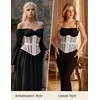 image:imageScarlet Darkness Women Corset Belt Renaissance Underbust Mesh Wide Corset  Waist Belt Adjustable Lace Up Back Pirate Goth AccessoryWhite