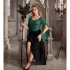 image:imageScarlet Darkness Women Renaissance Corset Bell Sleeve Off Shoulder Tops  Ruched Slim Fit Peasant BlousePirate Ren Faire ShirtEden Green