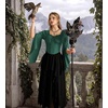 image:imageScarlet Darkness Women Renaissance Corset Bell Sleeve Off Shoulder Tops  Ruched Slim Fit Peasant BlousePirate Ren Faire ShirtEden Green