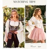 image:imageScarlet Darkness Women Renaissance Corset Bell Sleeve Off Shoulder Tops  Ruched Slim Fit Peasant BlousePirate Ren Faire ShirtIvory White