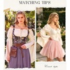 image:imageScarlet Darkness Women Renaissance Corset Bell Sleeve Off Shoulder Tops  Ruched Slim Fit Peasant BlousePirate Ren Faire ShirtOyster White
