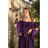 image:imageScarlet Darkness Womens Corset Waist Renaissance Fairycore Costume Dress  Chiffon dress with adjustable straps flutter bell sleeves corset laceup waist smocked back left zip side pocketsDeep Purple