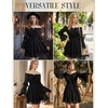 image:imageScarlet Darkness Womens Off Shoulder Long Sleeve Mini Dress  Renaissance pirate fairy flowy casual Ruffle hem smocked waist lined side pockets Daily wear versatileBlack