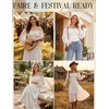 image:imageScarlet Darkness Womens Peasant Blouse Off Shoulder Fall Tops  Ruched Bust Lantern Sleeves Slim Fit for Renaissance Fairs Festivals Pirate Elf Cosplay Date Night Dressy CasualIvory White