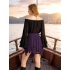 image:imageScarlet Darkness Womens Renaissance Pirate Skirt Asymmetrical Mini Skirts  Layered Hem Adjustable Drawcord High Waist Lined Soft Breathable Ideal for Ren Faire Cosplay Concerts Casual Y2kPurple