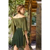 image:imageScarlet Darkness Womens Renaissance Pirate Skirt Asymmetrical Mini Skirts  Layered Hem Adjustable Drawcord High Waist Lined Soft Breathable Ideal for Ren Faire Cosplay Concerts Casual Y2kArmy Green