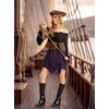 image:imageScarlet Darkness Womens Renaissance Pirate Skirt Asymmetrical Mini Skirts  Layered Hem Adjustable Drawcord High Waist Lined Soft Breathable Ideal for Ren Faire Cosplay Concerts Casual Y2kPurple