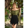 image:imageScarlet Darkness Womens Renaissance Pirate Skirt Asymmetrical Mini Skirts  Layered Hem Adjustable Drawcord High Waist Lined Soft Breathable Ideal for Ren Faire Cosplay Concerts Casual Y2kBlack